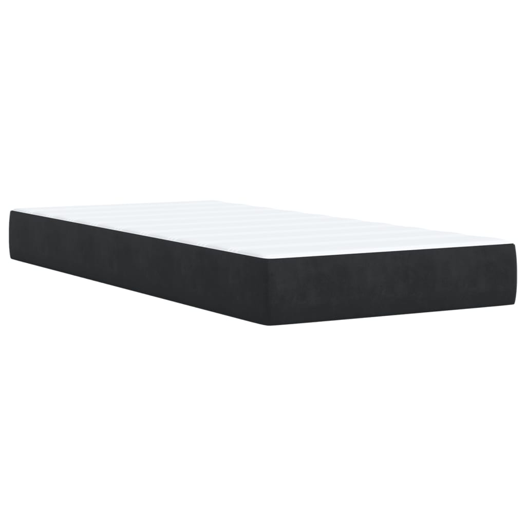 Box spring krevet s madracem crni 80 x 200 cm baršunasti
