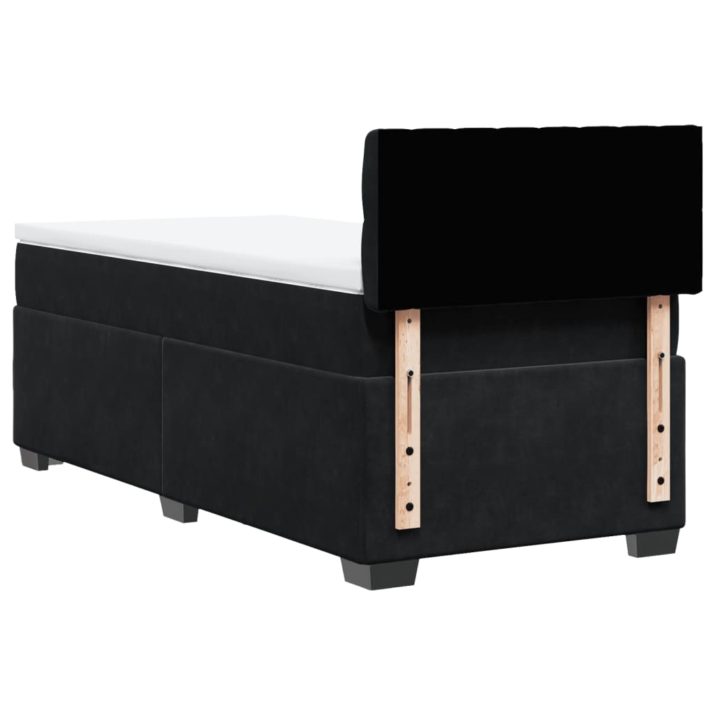 Box spring krevet s madracem crni 80 x 200 cm baršunasti