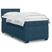 Box spring krevet s madracem tamnoplavi 80 x 200 cm baršunasti
