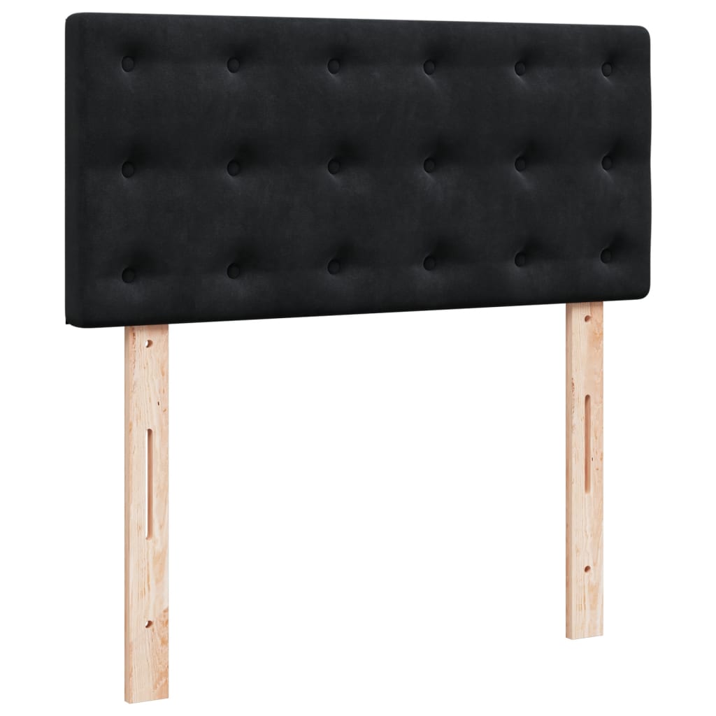 Box spring krevet s madracem crni 90x200 cm baršunasti