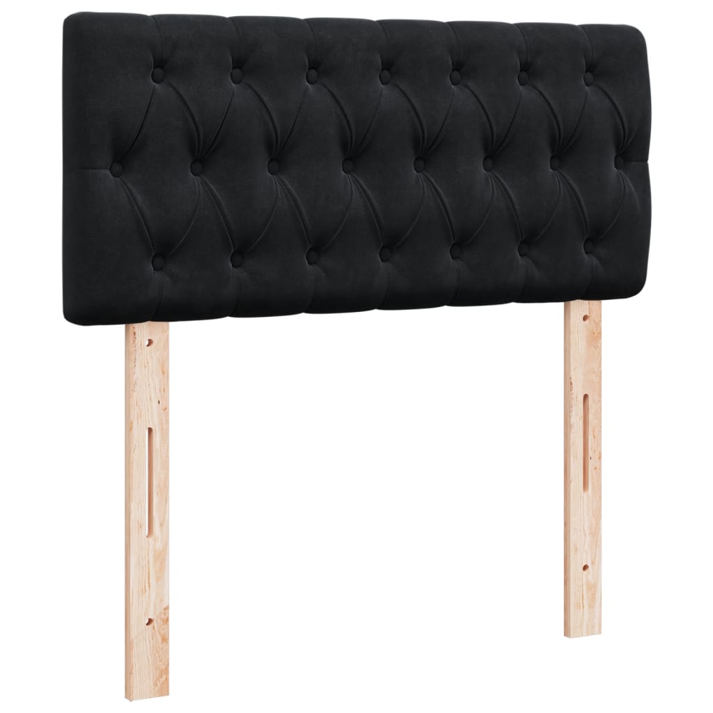 Box spring krevet s madracem crni 90x200 cm baršunasti