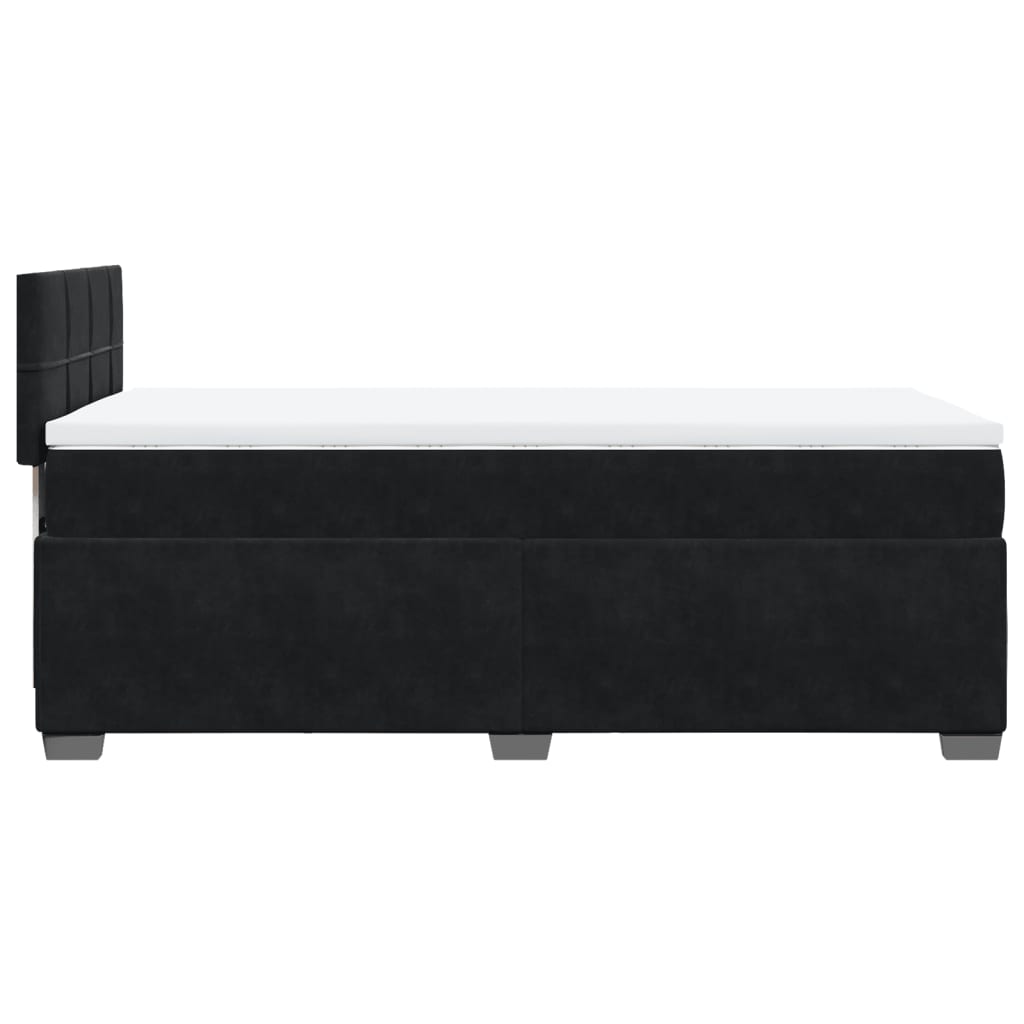 Box spring krevet s madracem crni 90x200 cm baršunasti