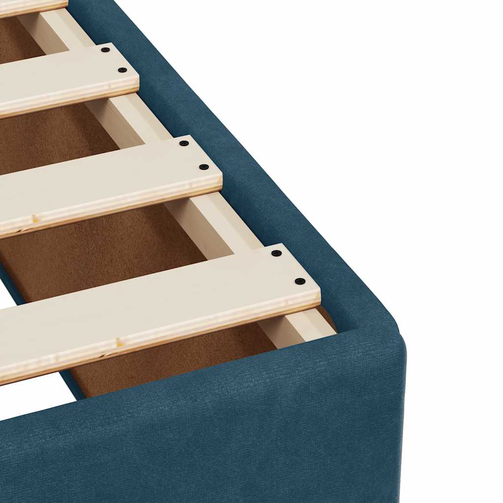 Box spring krevet s madracem tamnoplavi 100x200 cm baršunasti