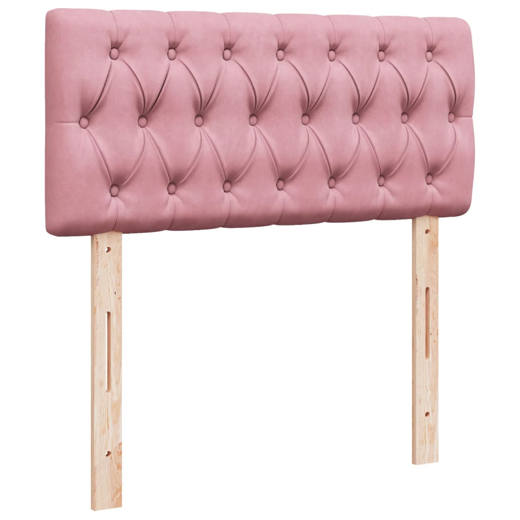 Box spring krevet s madracem ružičasti 100x200 cm baršunasti