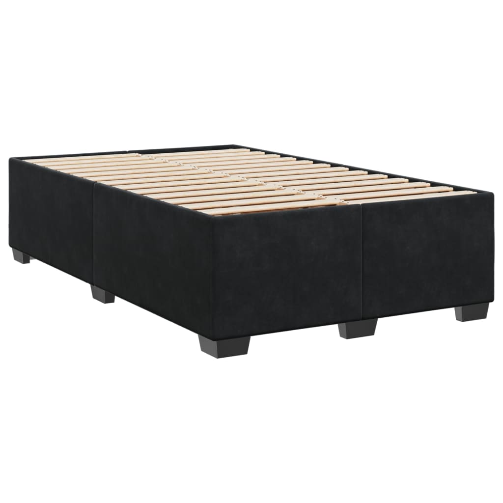 Krevet box spring s madracem crni 120 x 190 cm baršunasti