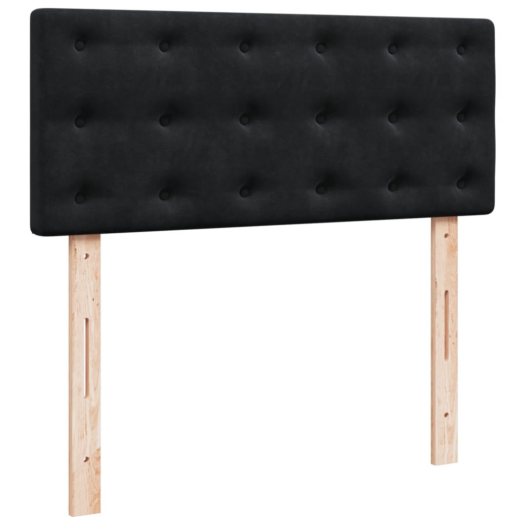 Krevet box spring s madracem crni 120 x 190 cm baršunasti