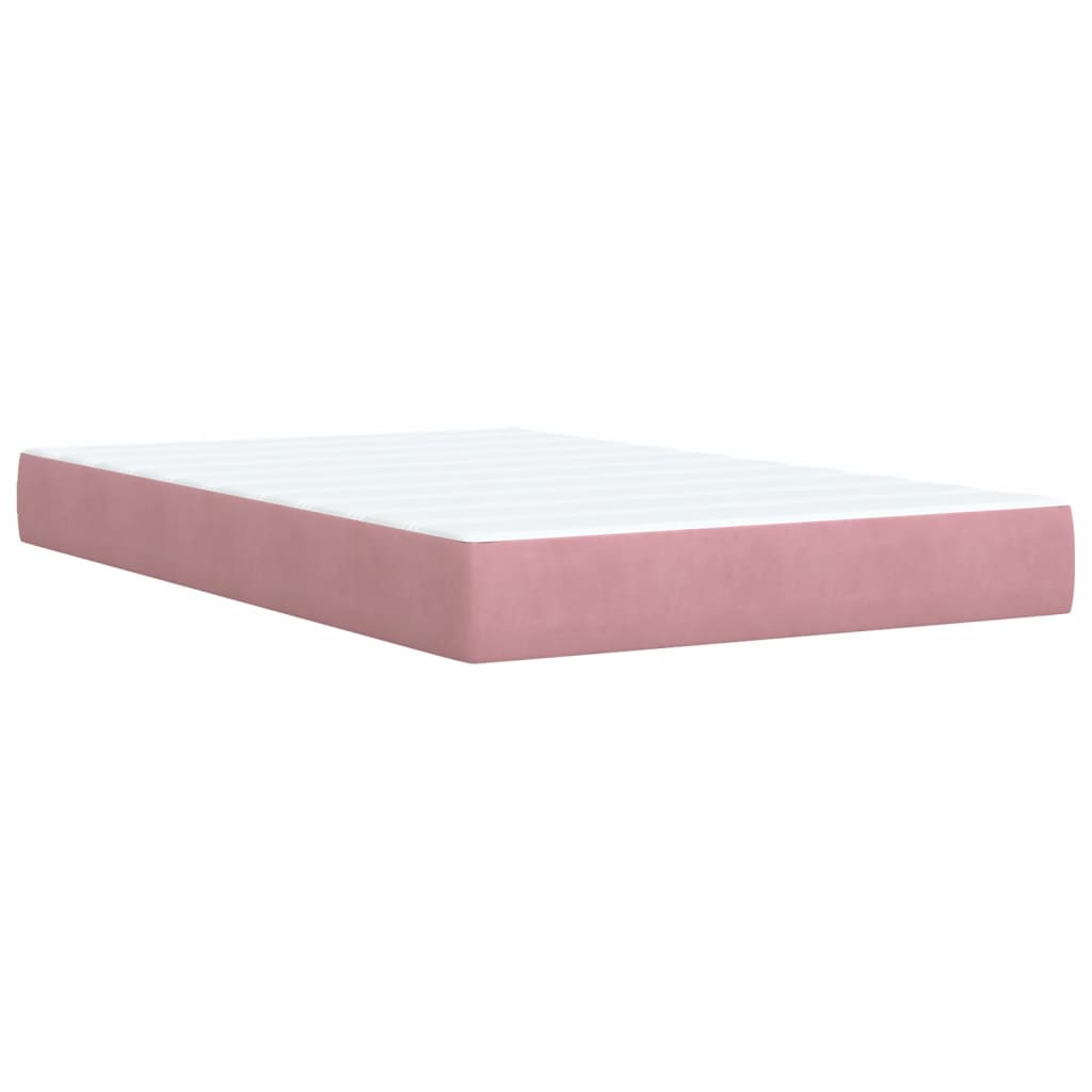 Box spring krevet s madracem ružičasti 120 x 200 cm baršunasti
