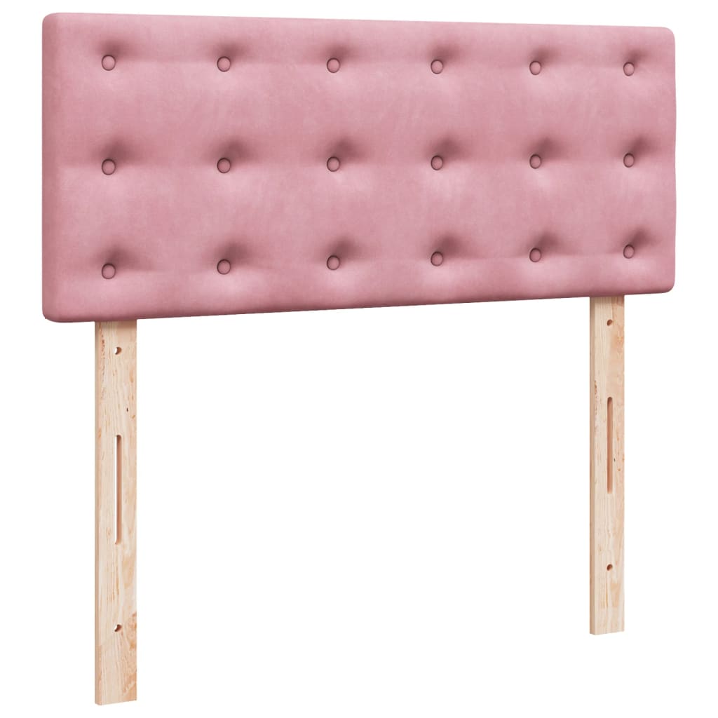 Box spring krevet s madracem ružičasti 120 x 200 cm baršunasti