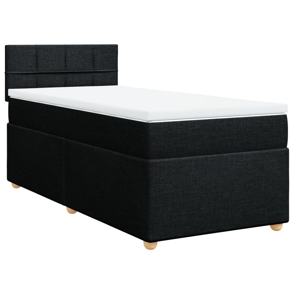 Box spring krevet s madracem crni 80 x 200 cm od tkanine