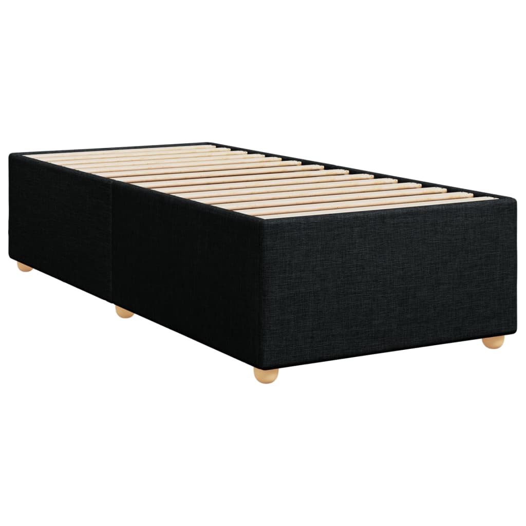 Box spring krevet s madracem crni 80 x 200 cm od tkanine