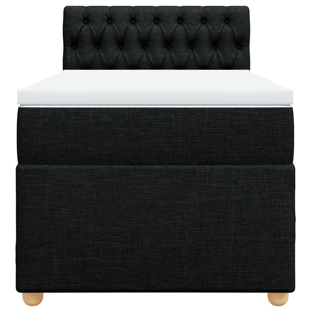 Box spring krevet s madracem crni 80 x 200 cm od tkanine