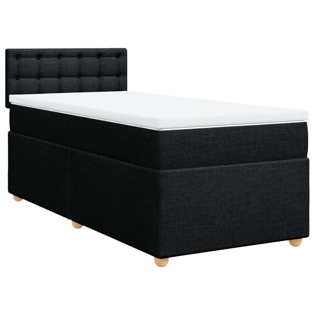 Box spring krevet s madracem crni 80 x 200 cm od tkanine
