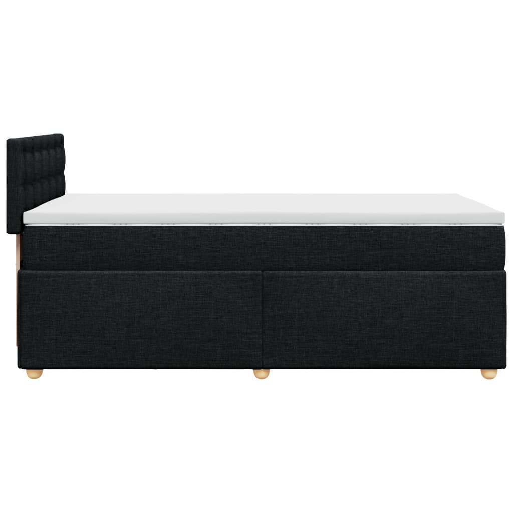Box spring krevet s madracem crni 80 x 200 cm od tkanine