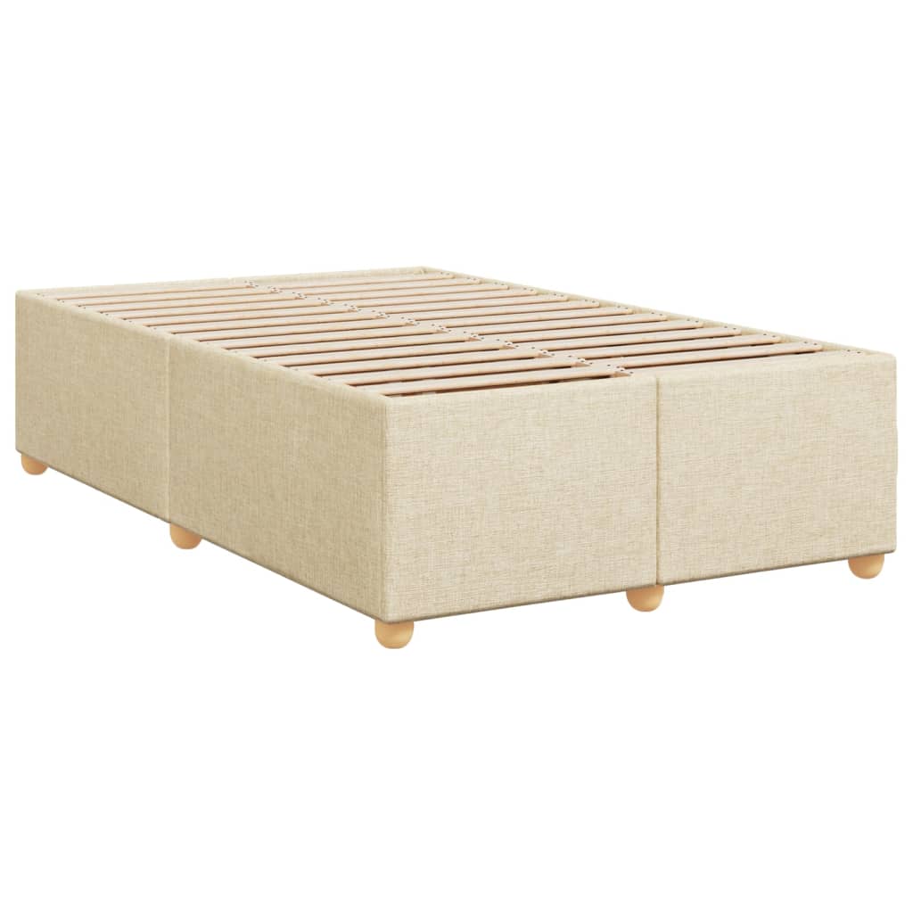 Krevet box spring s madracem krem 120 x 190 cm od tkanine