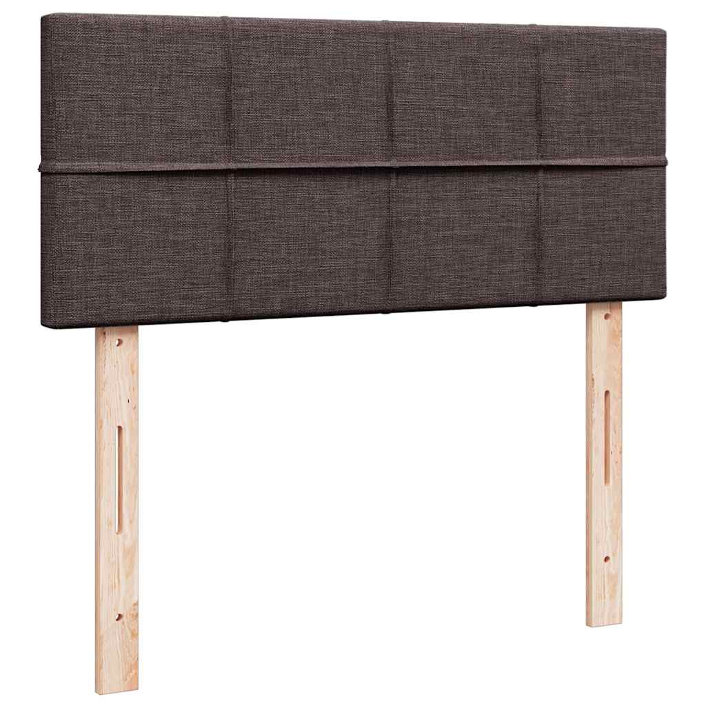 Krevet s oprugama i madracem tamnosmeđi 90 x 200 cm od tkanine
