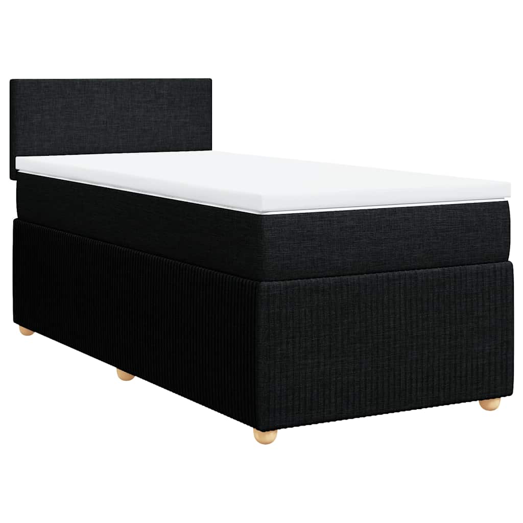 Box spring krevet s madracem crni 80 x 200 cm od tkanine