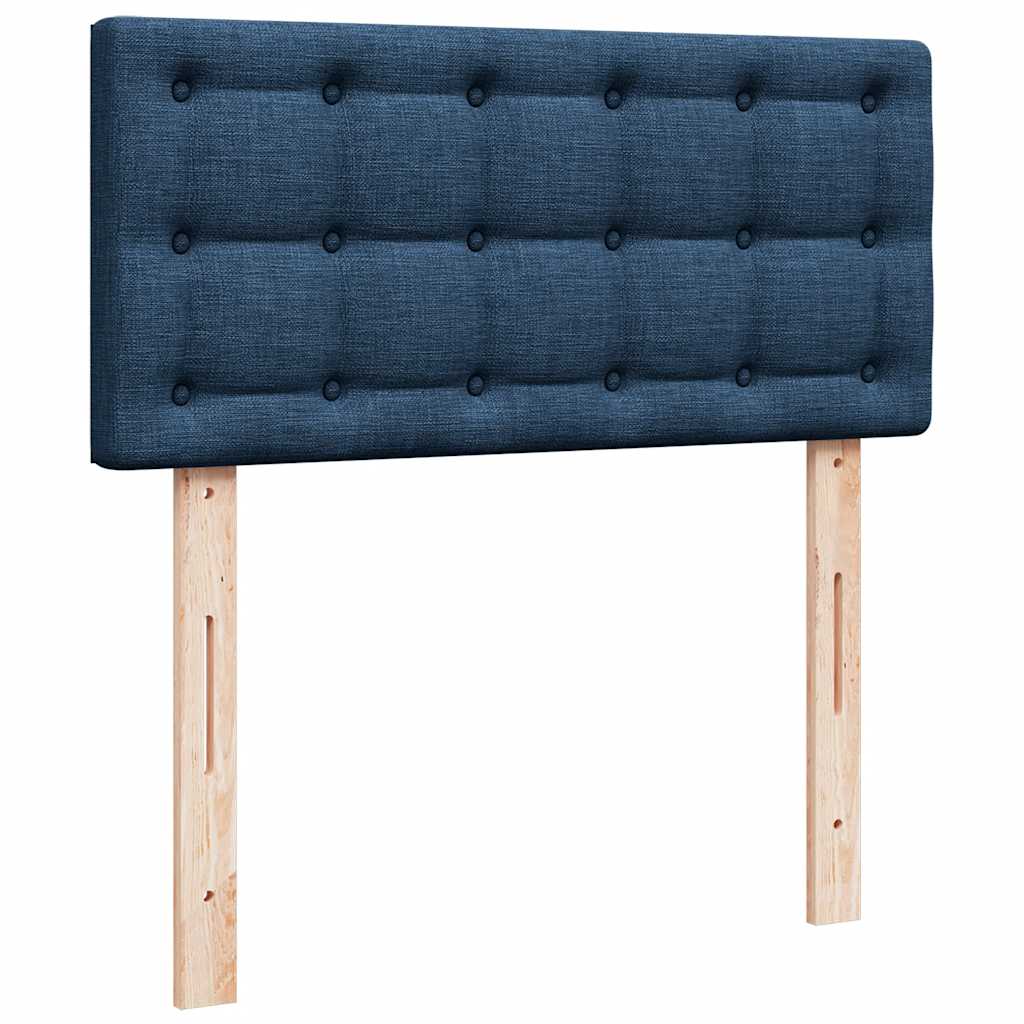 Krevet s oprugama i madracem plavi 80x200 cm od tkanine