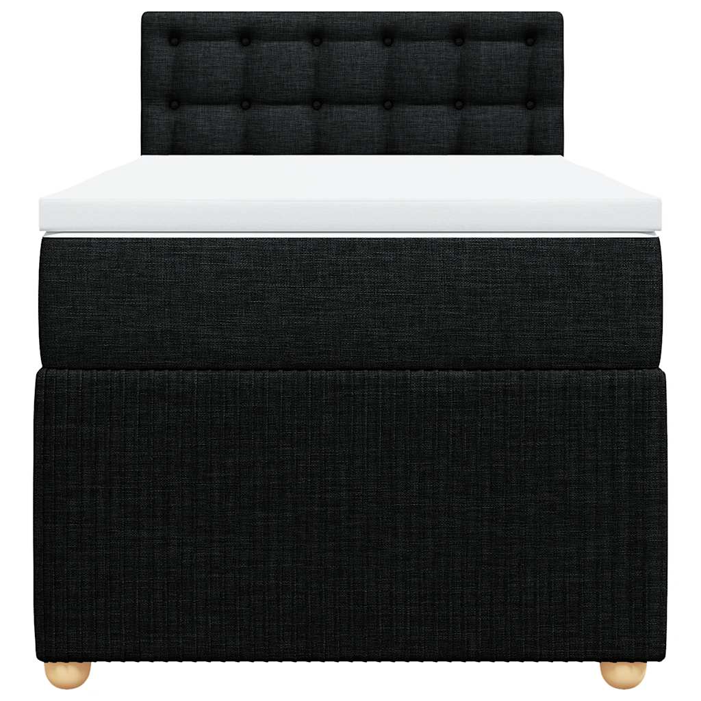 Box spring krevet s madracem crni 90x190 cm od tkanine