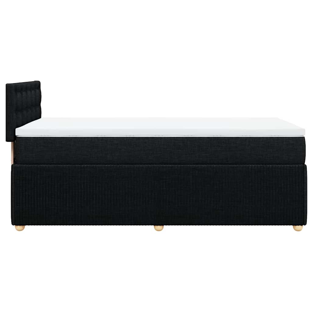 Box spring krevet s madracem crni 90x190 cm od tkanine