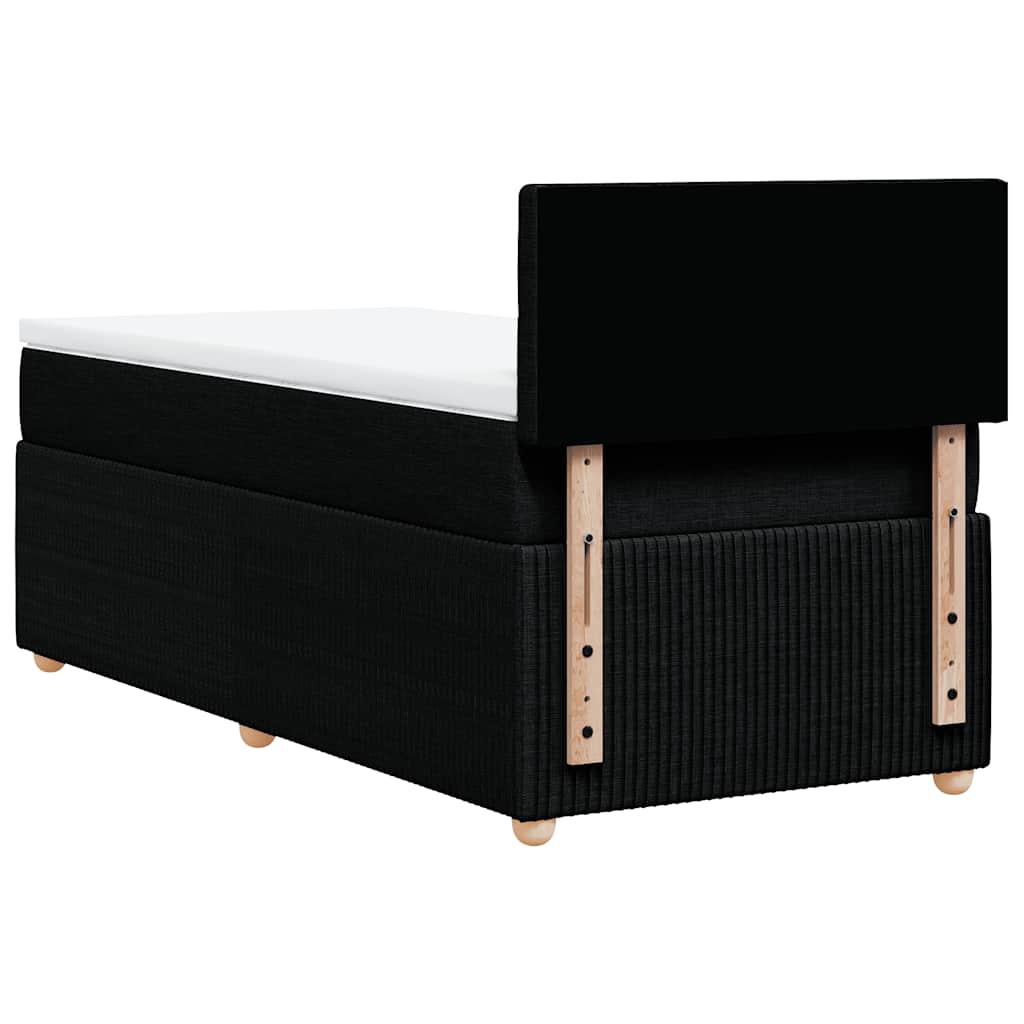 Box spring krevet s madracem crni 90x190 cm od tkanine