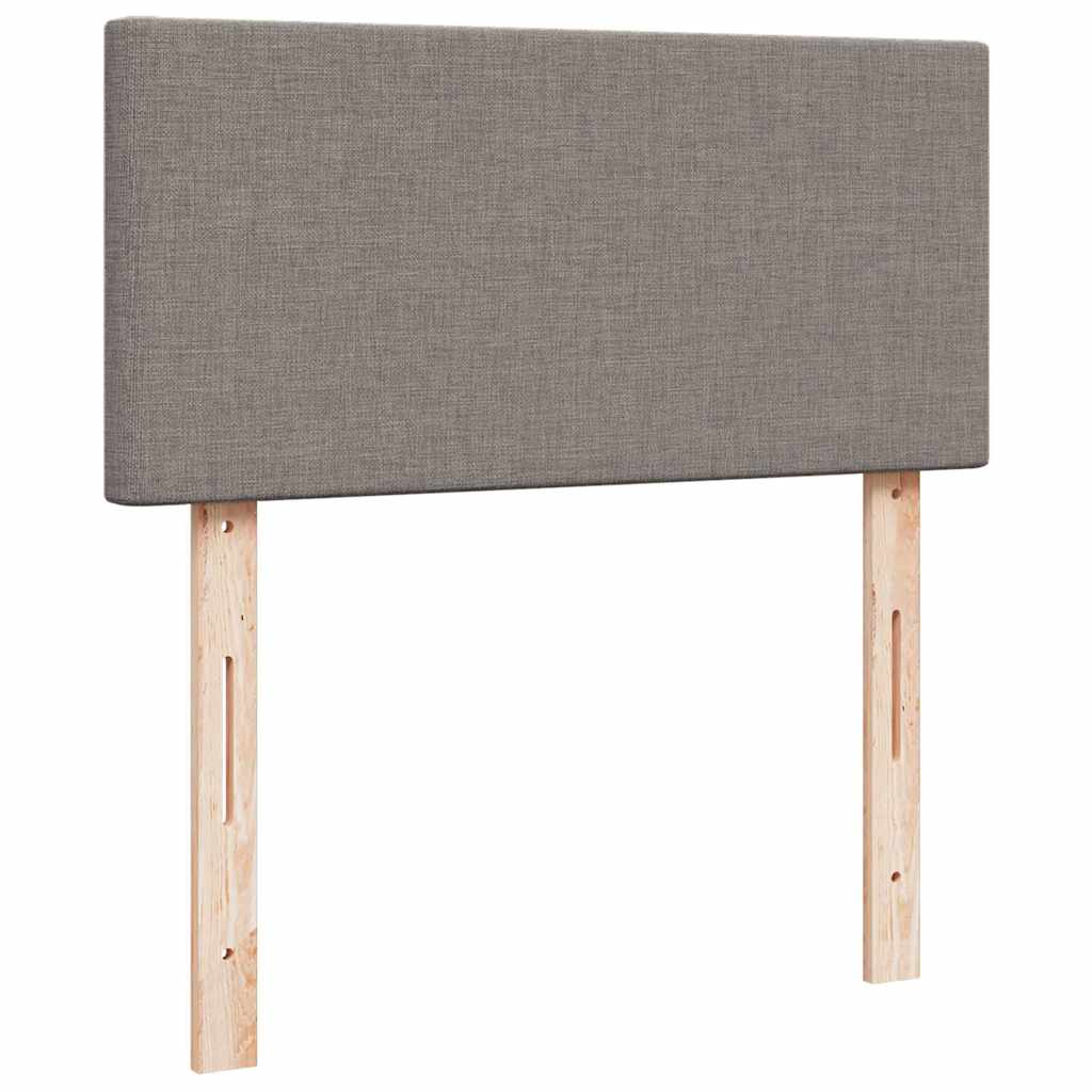 Krevet s oprugama i madracem smeđesivi 100 x 200 cm od tkanine