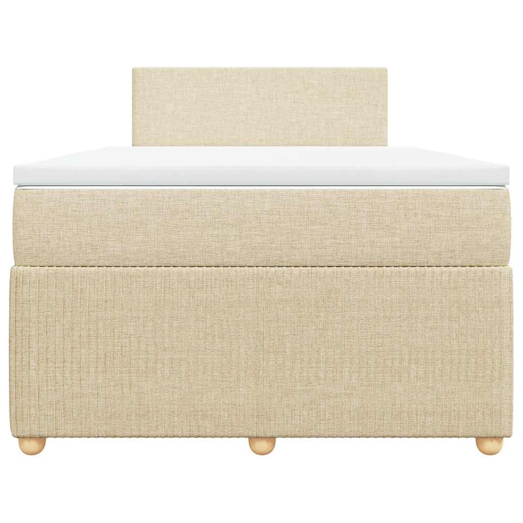 Krevet box spring s madracem krem 120 x 190 cm od tkanine