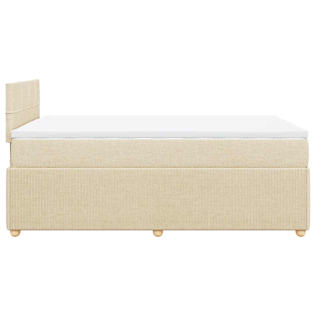Krevet box spring s madracem krem 120 x 190 cm od tkanine