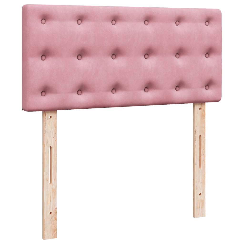 Box spring krevet s madracem ružičasti 80 x 200 cm baršunasti