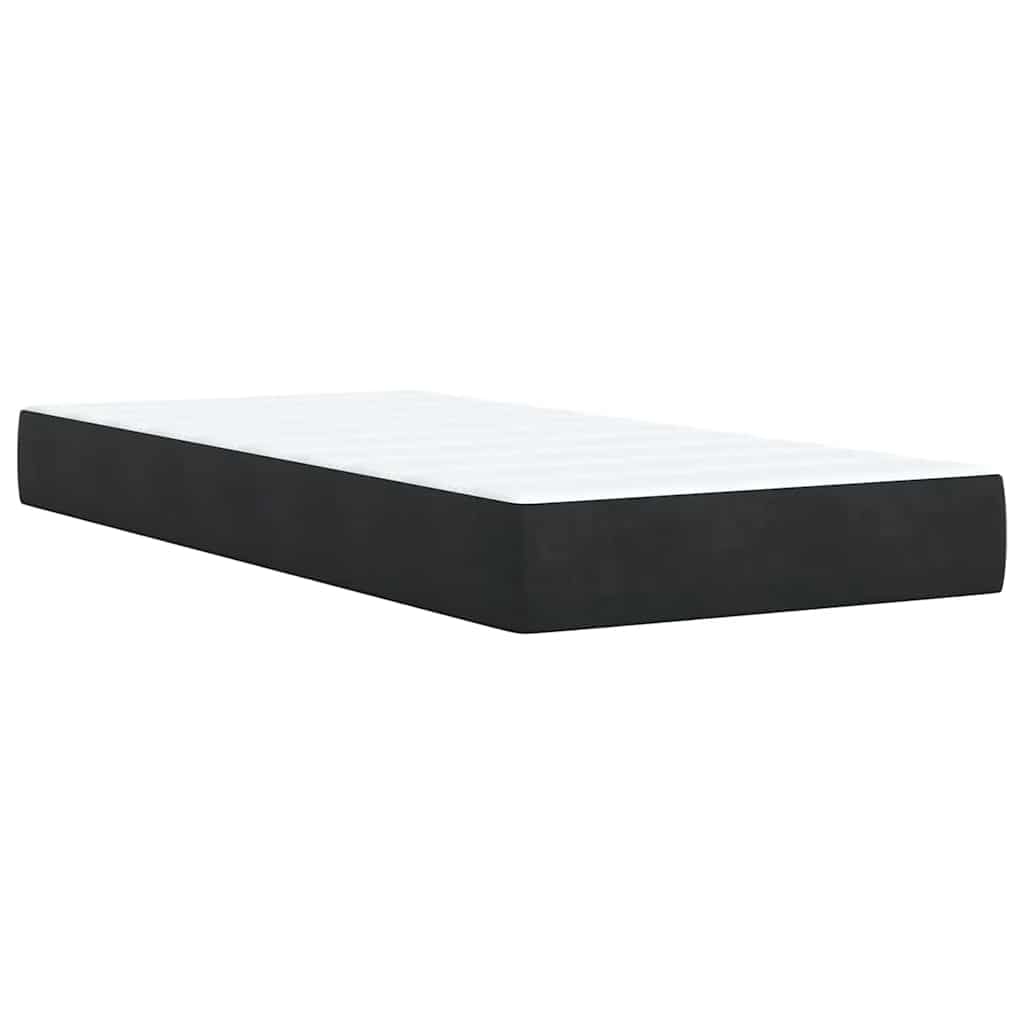 Box spring krevet s madracem crni 90x190 cm baršunasti
