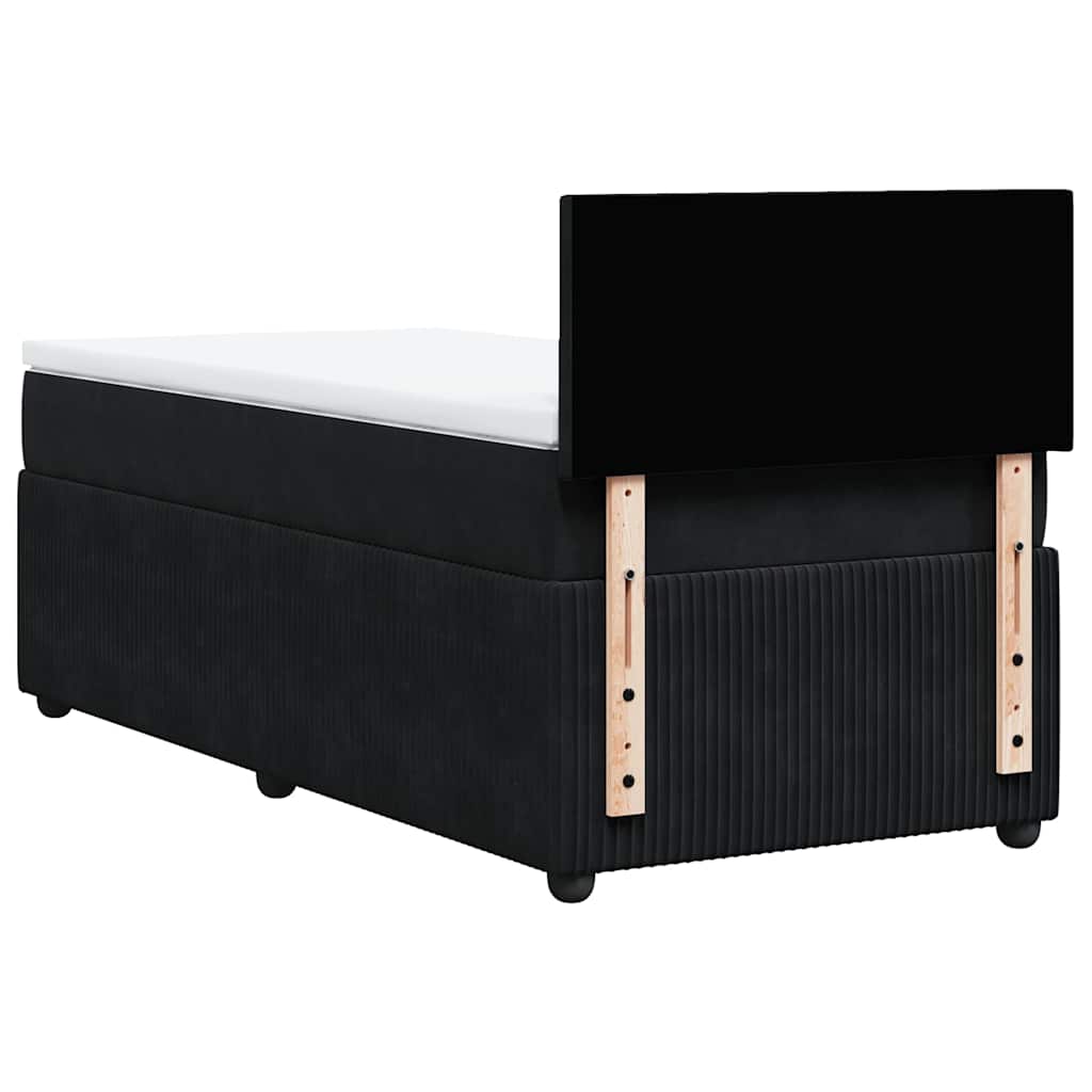 Box spring krevet s madracem crni 90x190 cm baršunasti