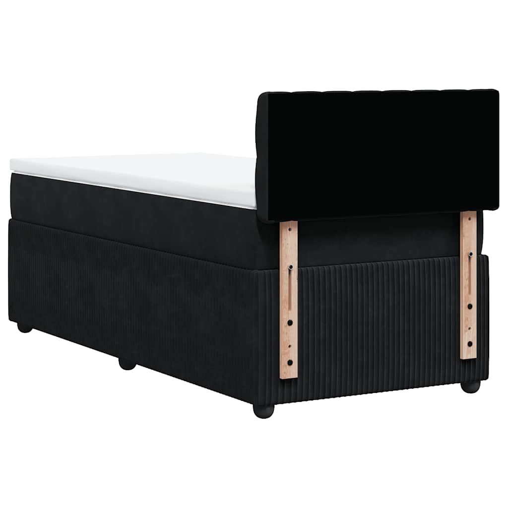 Box spring krevet s madracem crni 90x190 cm baršunasti