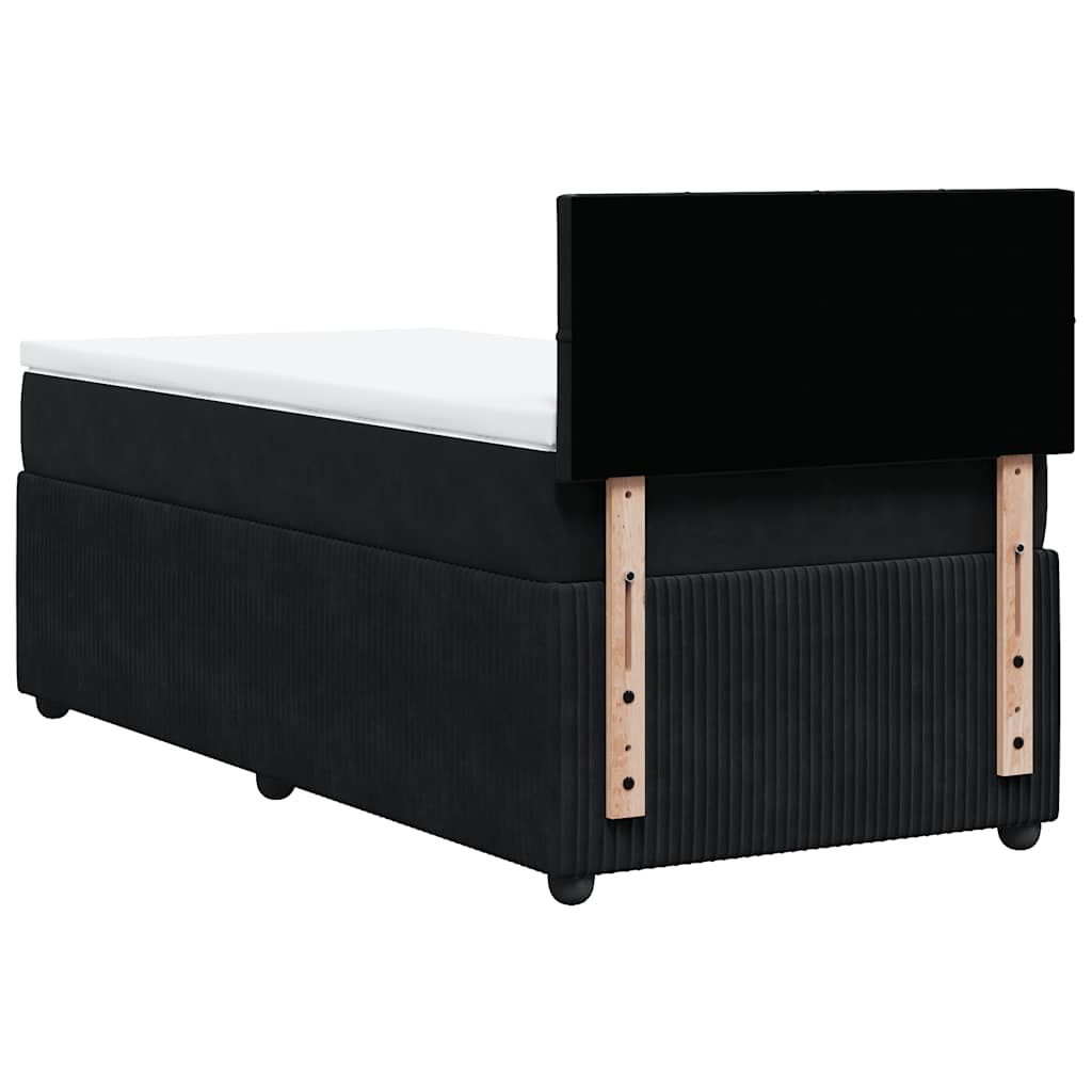 Box spring krevet s madracem crni 90x190 cm baršunasti