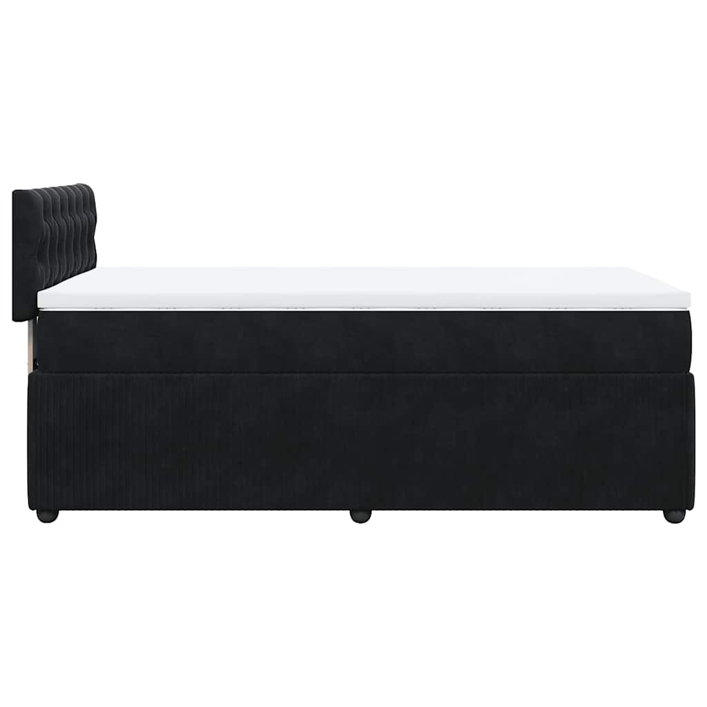 Box spring krevet s madracem crni 90x200 cm baršunasti