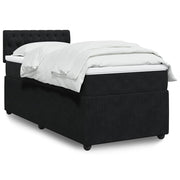 Box spring krevet s madracem crni 90x200 cm baršunasti