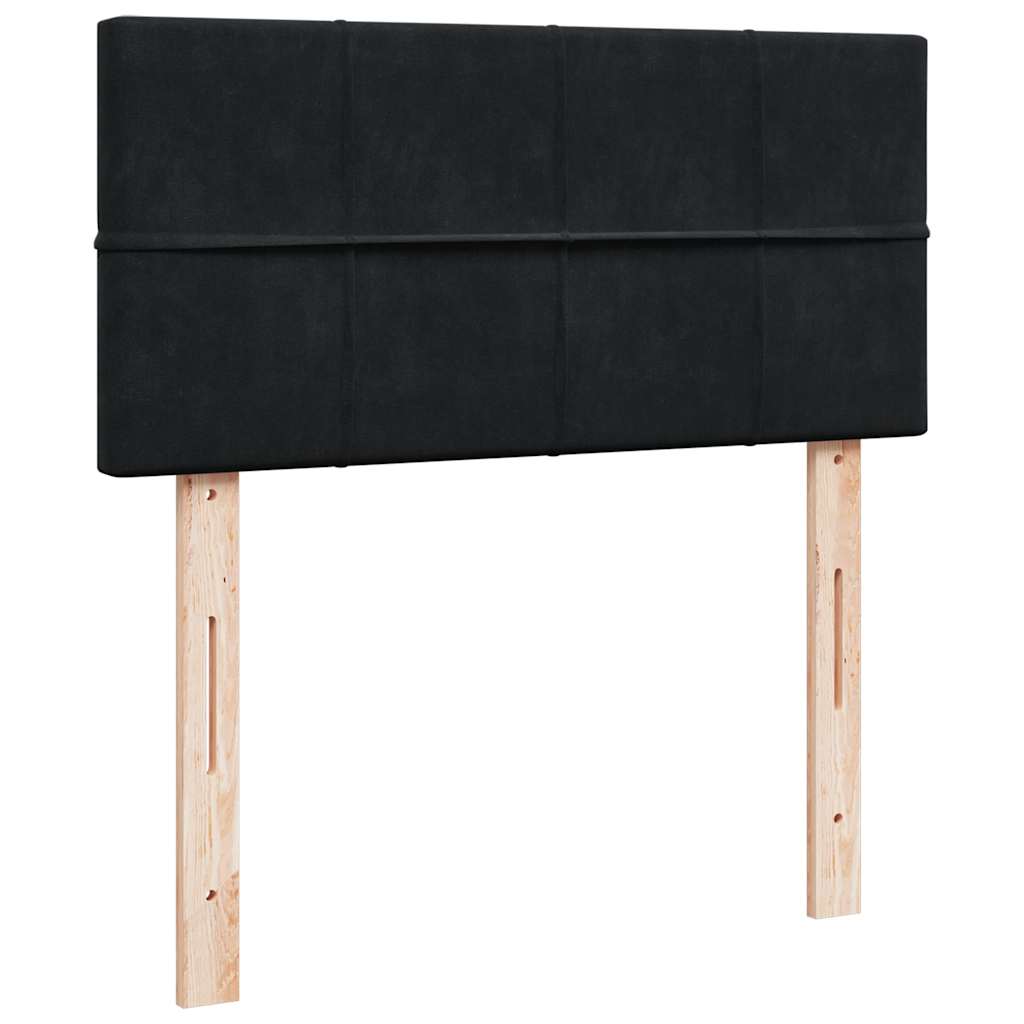 Box spring krevet s madracem crni 90x200 cm baršunasti