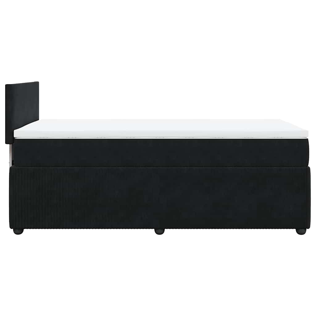 Box spring krevet s madracem crni 100x200 cm baršunasti