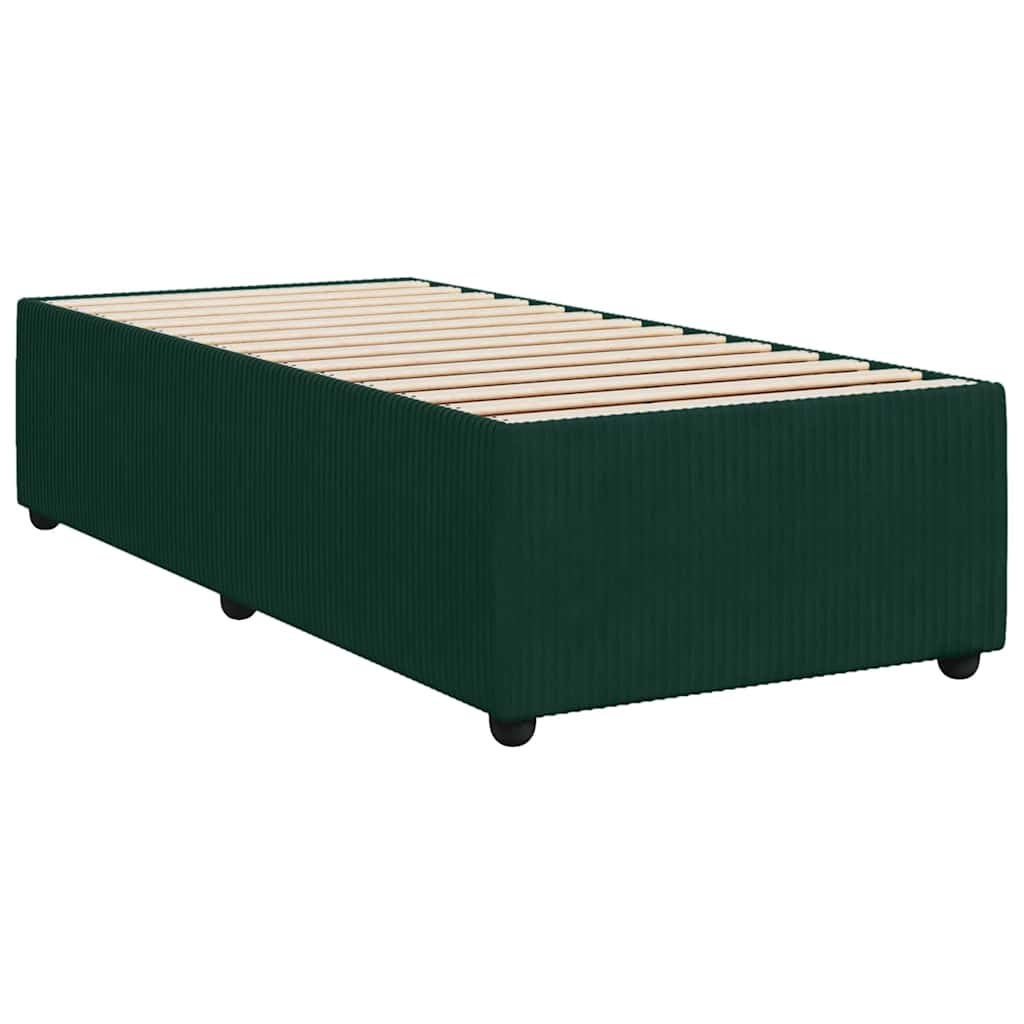 Box spring krevet s madracem tamnozeleni 100x200 cm baršunasti