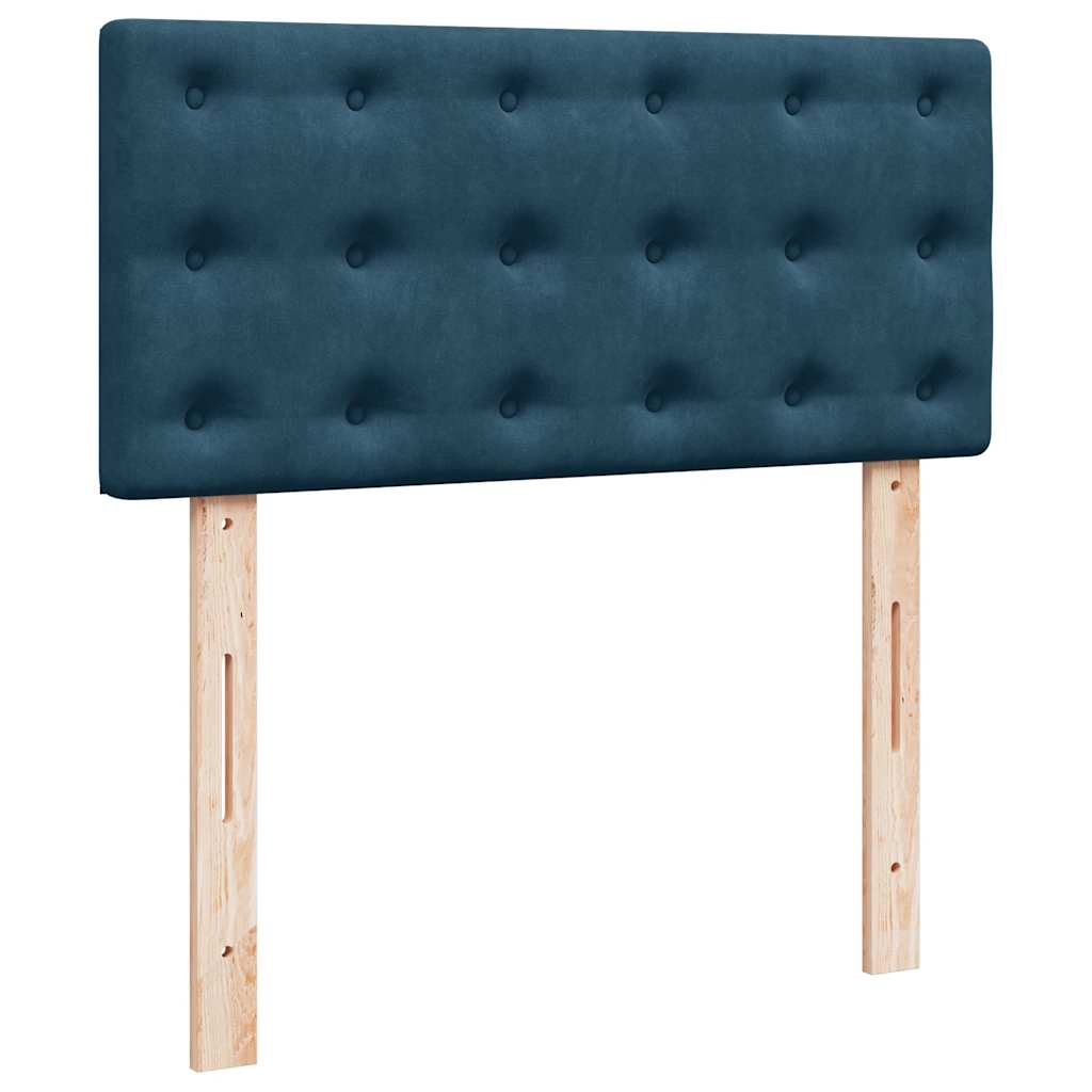Box spring krevet s madracem plavi 100x200 cm baršunasti