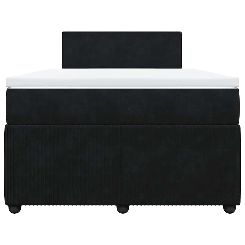 Krevet box spring s madracem crni 120 x 190 cm baršunasti