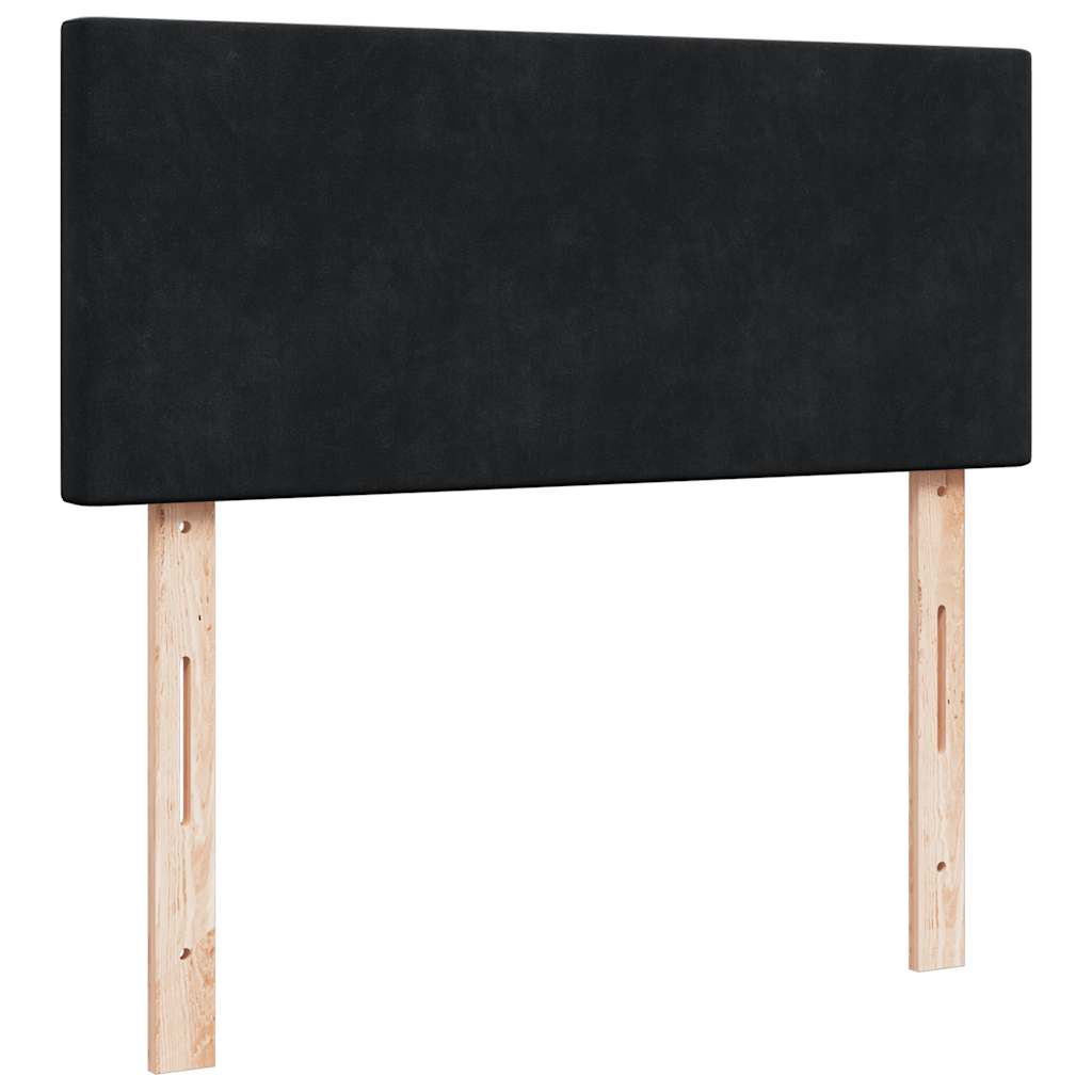 Krevet box spring s madracem crni 120 x 190 cm baršunasti
