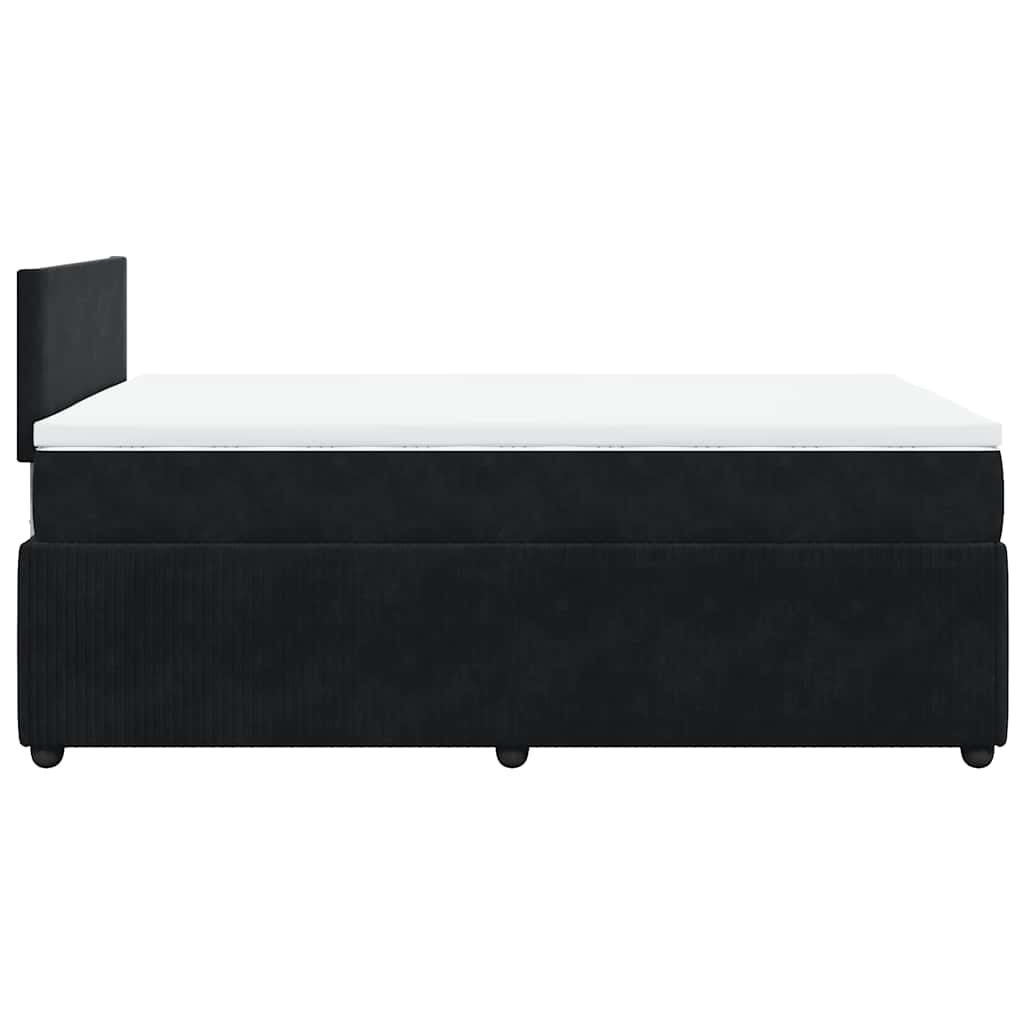 Krevet box spring s madracem crni 120 x 190 cm baršunasti