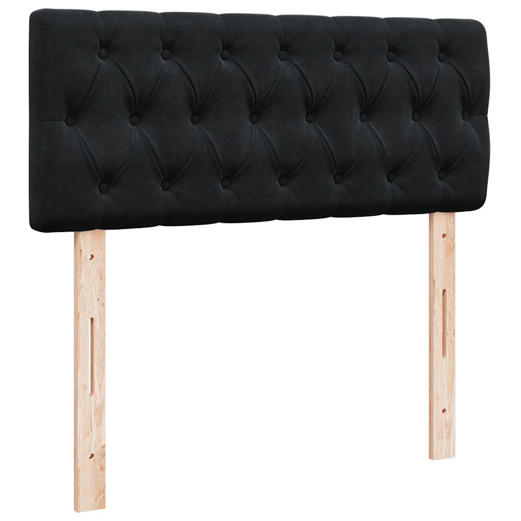 Krevet box spring s madracem crni 120 x 190 cm baršunasti