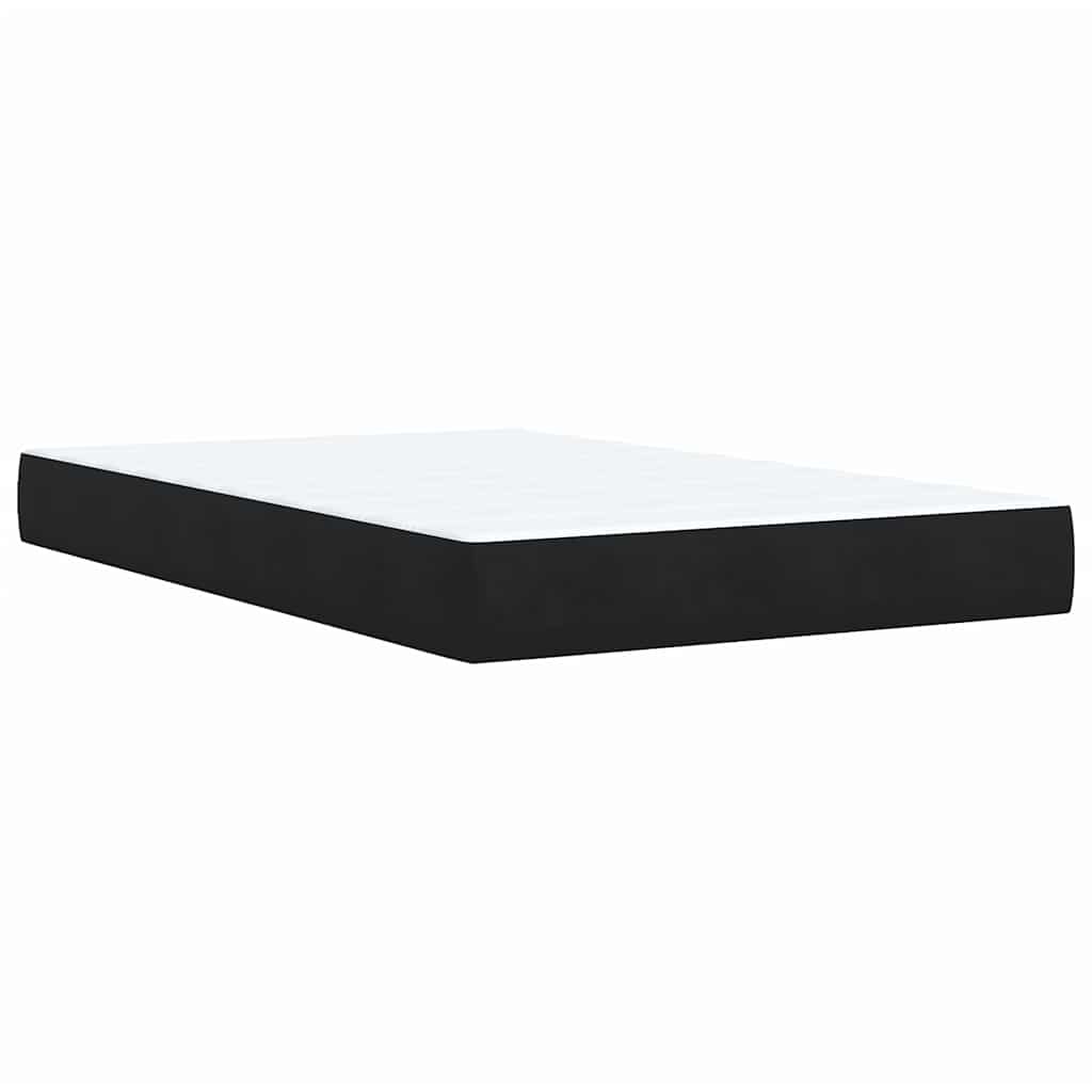Krevet box spring s madracem crni 120 x 190 cm baršunasti