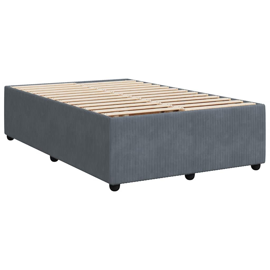 Krevet box spring s madracem tamnosivi 120 x 190 cm baršun