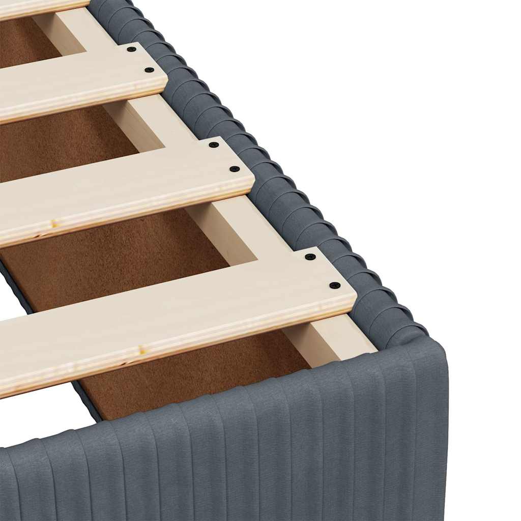 Krevet box spring s madracem tamnosivi 120 x 190 cm baršun