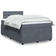 Krevet box spring s madracem tamnosivi 120 x 190 cm baršun