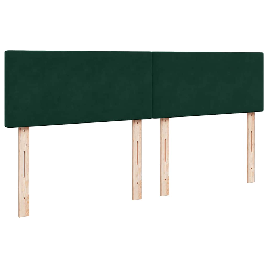 Krevet s oprugama i madracem tamnozeleni 180x200 cm baršunasti