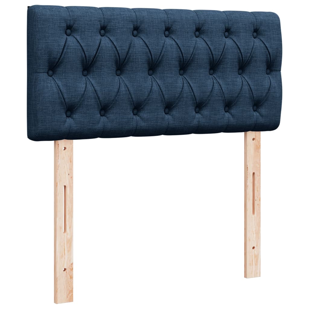 Krevet s oprugama i madracem plavi 80x200 cm od tkanine