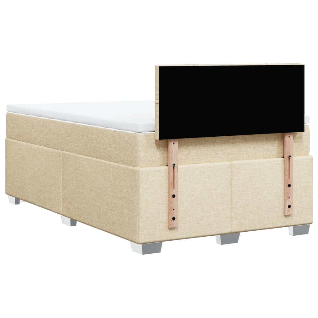 Krevet box spring s madracem krem 120 x 190 cm od tkanine