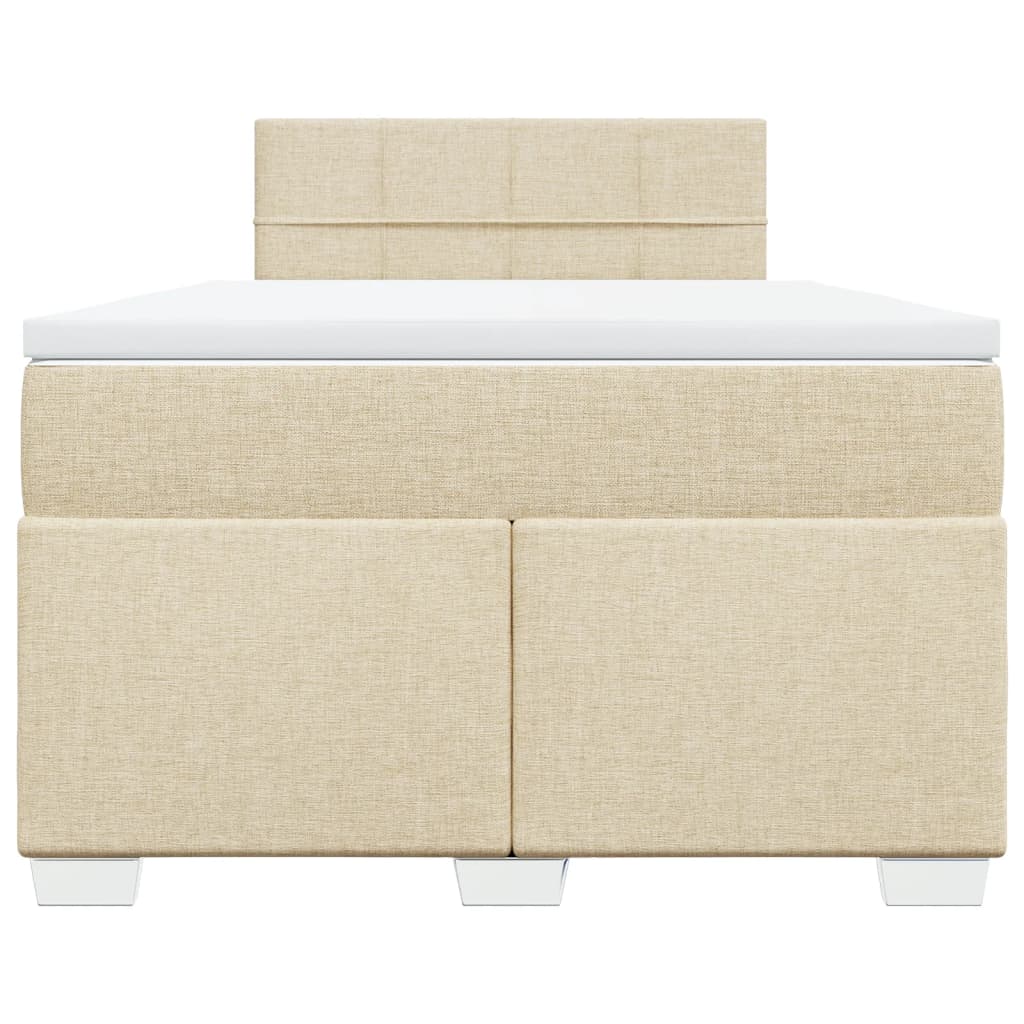 Krevet box spring s madracem krem 120 x 190 cm od tkanine